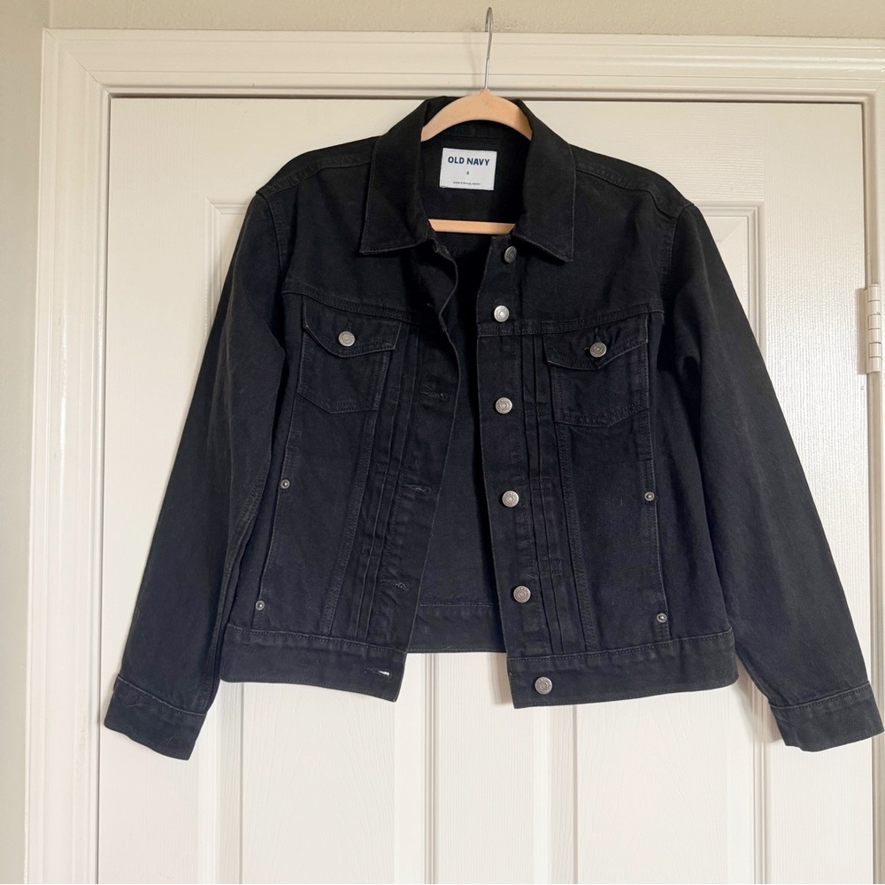 Old Navy Black Denim Jacket - Picture 2 of 5
